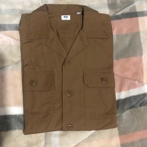 Mens oversized work jacket (UNIQLO) XS/ Brown